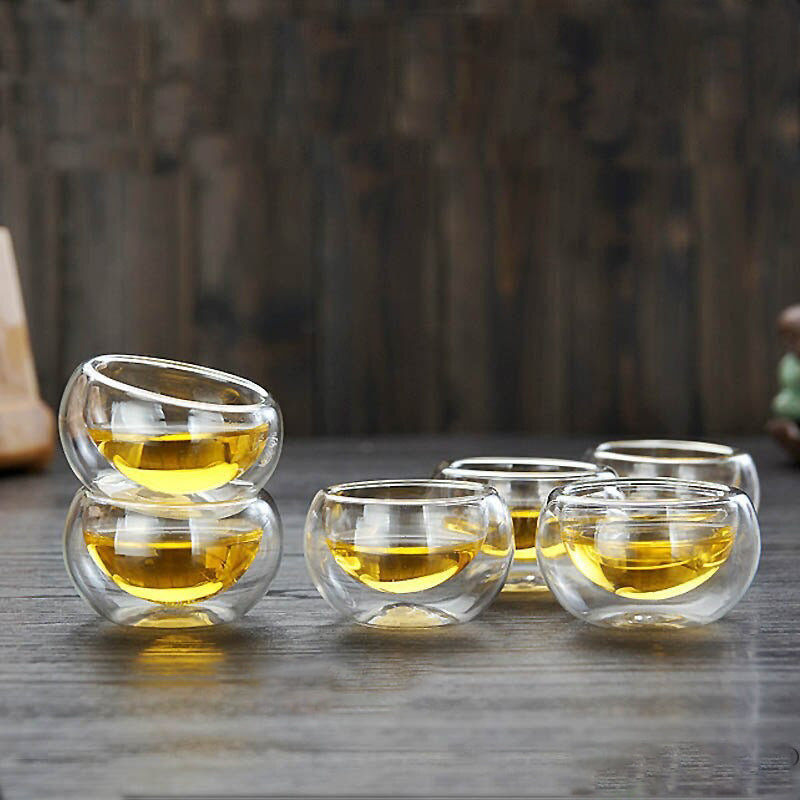 Glass Te Sett Varmeresistent Glass Te Infuser Kanne Dobbelvegg Glass | Luvikno