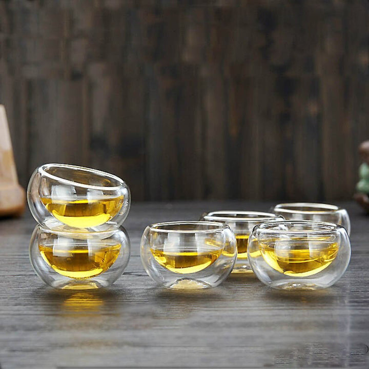 Glass Te Sett Varmeresistent Glass Te Infuser Kanne Dobbelvegg Glass | Luvikno