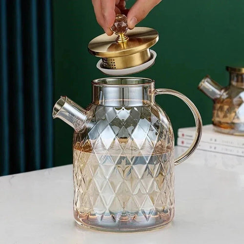 Glass Vannflasker Amber Farge Hjem Blomster Tekanne Kjele Termos | Luvikno