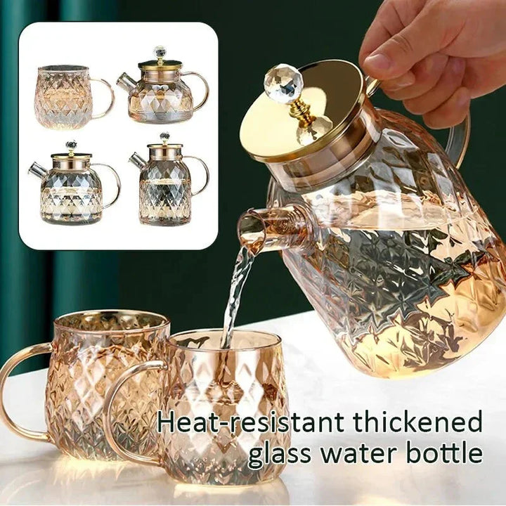 Glass Vannflasker Amber Farge Hjem Blomster Tekanne Kjele Termos | Luvikno