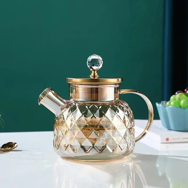 Glass Vannflasker Amber Farge Hjem Blomster Tekanne Kjele Termos | Luvikno