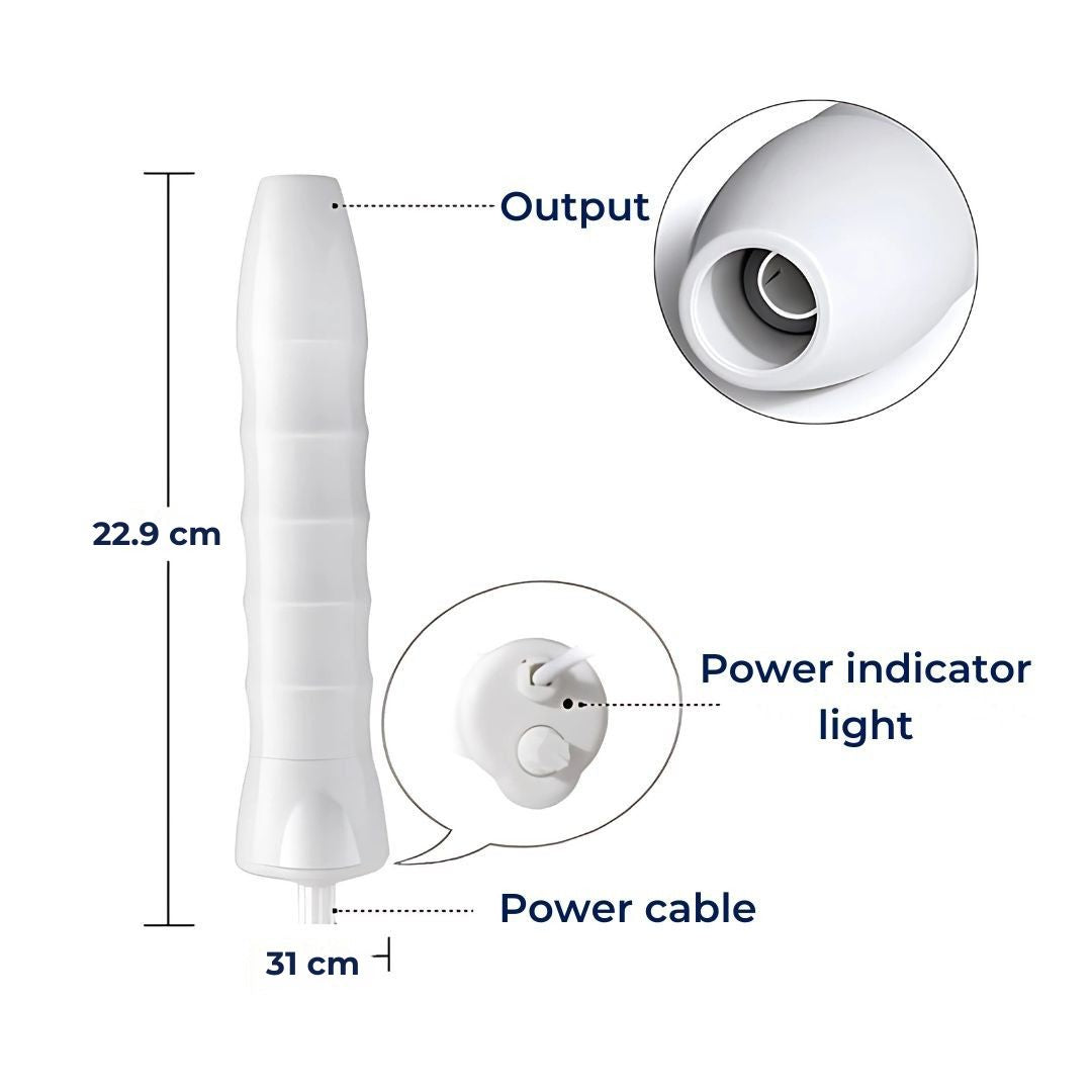 GlowVive Høyfrekvent D'arsonval Beauty Device | for Akne - Anti-Aging - Hudoppstramming - Hårvekst - Hodebunnspleie Luvikno