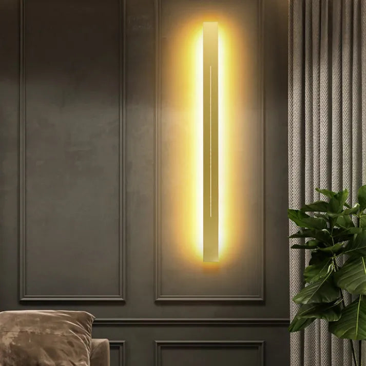 Luvikno | LED Vegglampe | Modern Vertikal Sort Innendørs Sconce