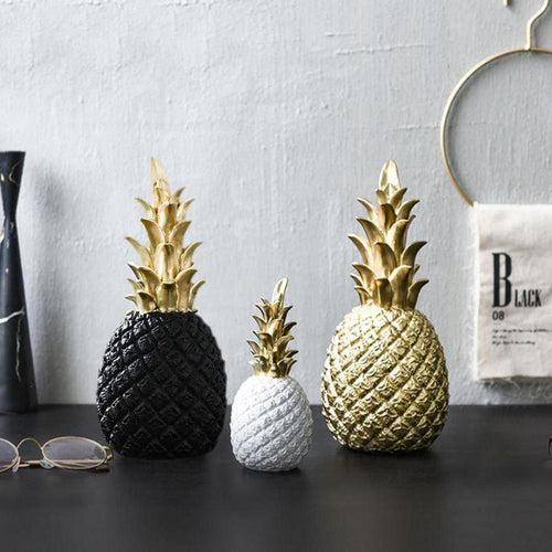 Gylden Ananas Kjøkken Dekorasjon Med En Moderne Nordisk Stil | Luvikno