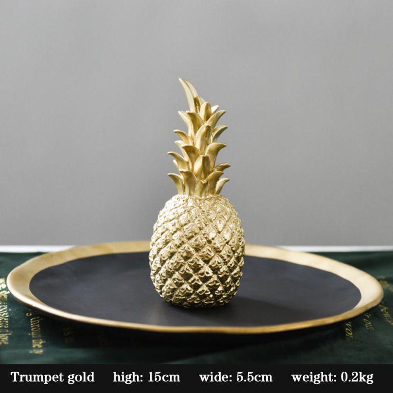 Gylden Ananas Kjøkken Dekorasjon Med En Moderne Nordisk Stil | Luvikno