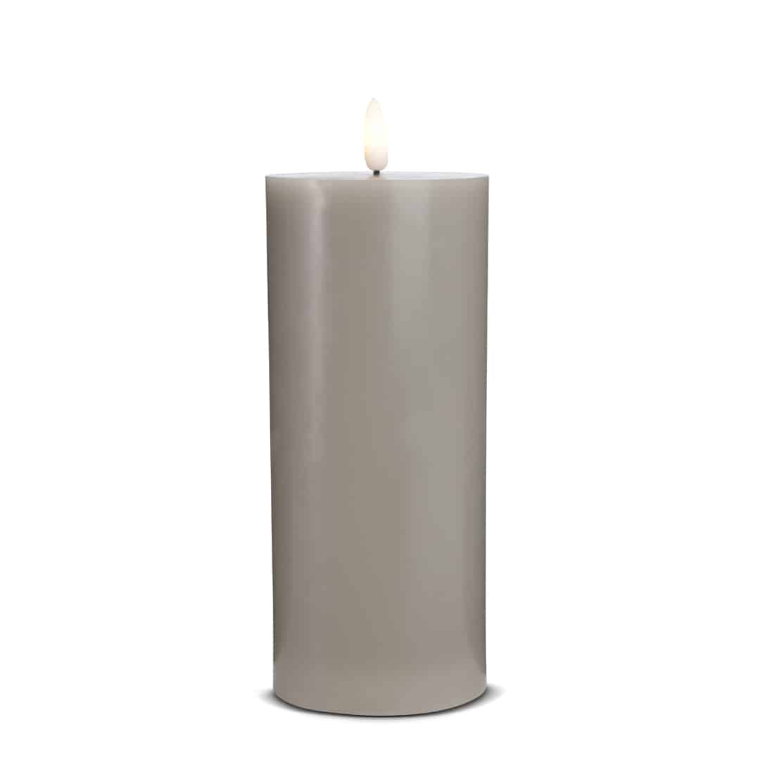 LED-lysestake (1 stk) med realistisk 3D-flamme 7,5 x 20 cm | Luvikno