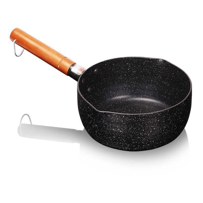Granittbelegg Sauteuse med Trehåndtak | Luvikno