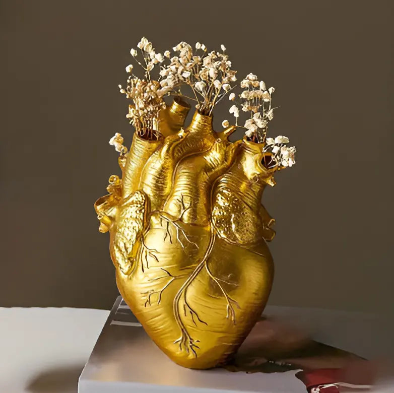 Luvikno | Hjerte vase Amoura | Gresk-inspirert design | Høy-kvalitets syntetisk harpiks | Tilgjengelig i mange farger