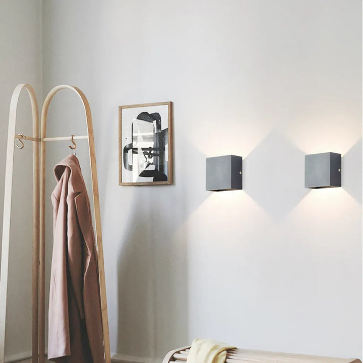 Vegglampe Moderne Svart Aluminium LED Lysarmatur Luvikno