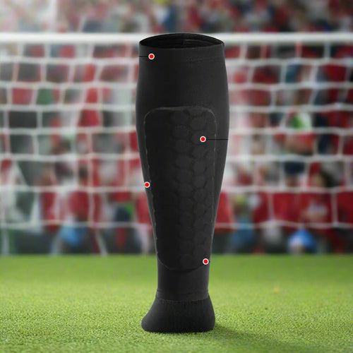 Luvikno | EliteGuard Pro Honeycomb Leggholdere | Holdbare fotball kompresjonsærmer for forbedret sikkerhet og mobilitet