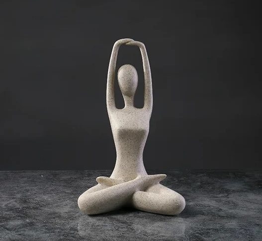 ZenJoy Kvinne i Yoga Figur – Moderne Interiørdekorasjon laget av Resin | Luvikno