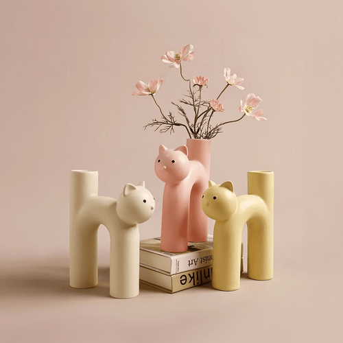 H-formet kattevase dekorasjon - Moderne keramisk borddesign | Luvikno