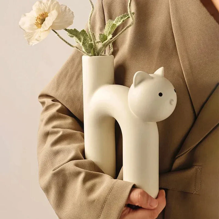 H-formet kattevase dekorasjon - Moderne keramisk borddesign | Luvikno
