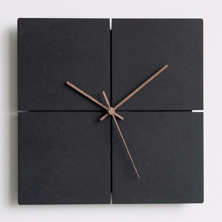 Minimalist veggklokke 28 cm - Moderne design i rund og firkantet for hjem og kontor | Luvikno