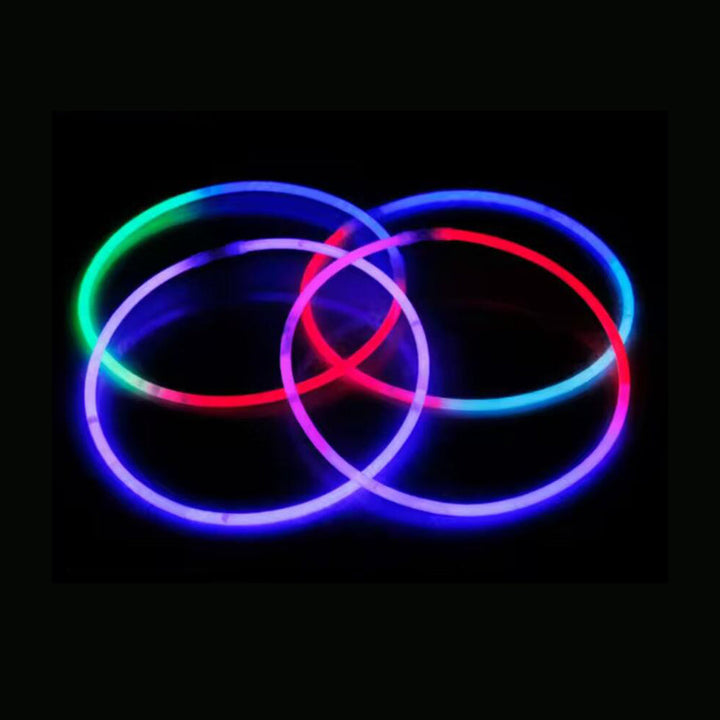 Glow Necklace Tri-color (50 pieces), 5 x 580 mm | Luvikno