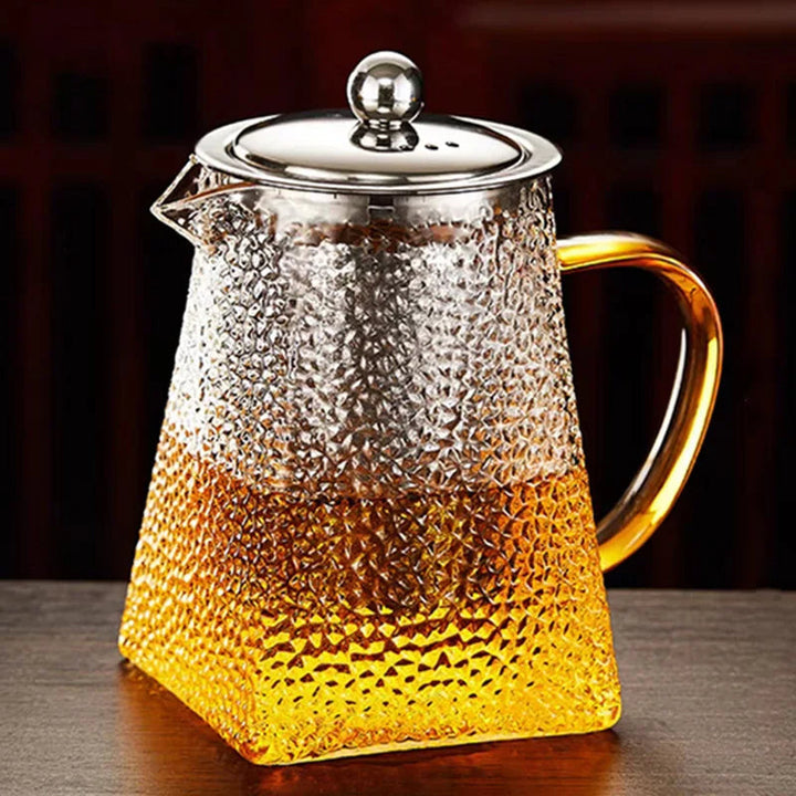 Hammer Glass Tekanne Med Rustfritt Stål Filter Varmebestandig Tekanne | Luvikno