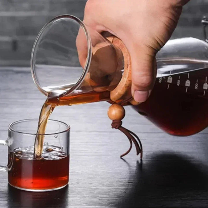 Håndglass kaffekjele med rustfritt stålfilter dryppbrygger kaffe | Luvikno