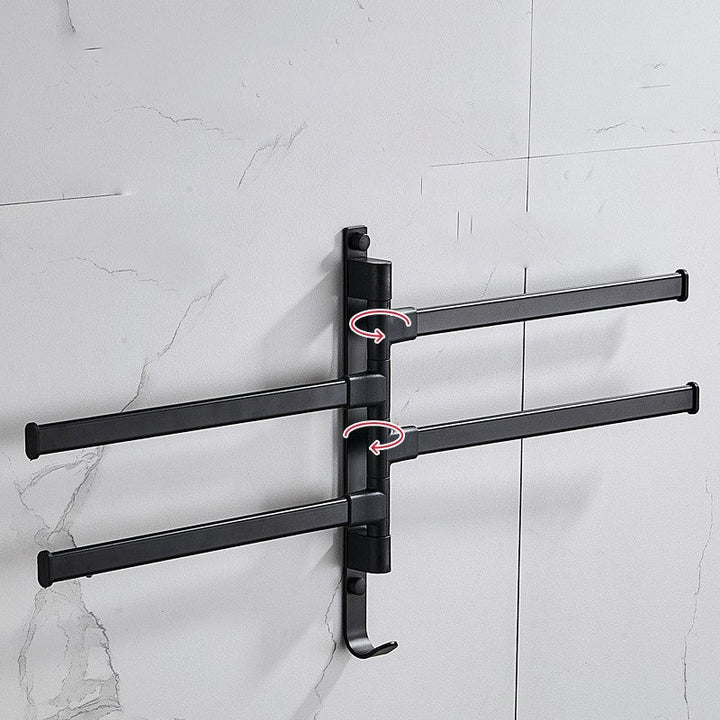 Luvikno | Stilren Håndkle Stativ - i Elegant Svart Metall