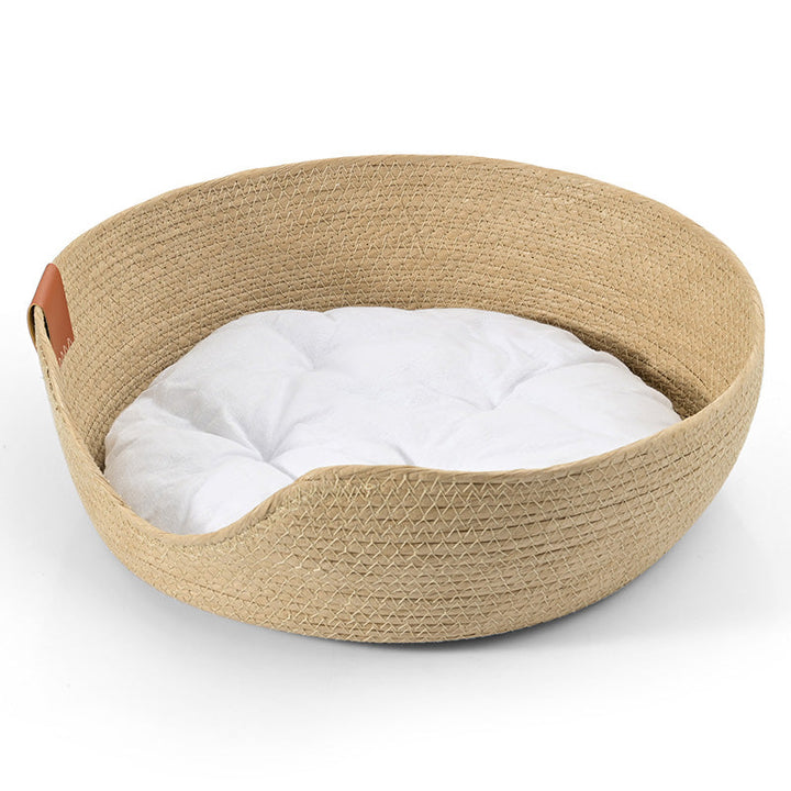 Håndlaget Komfortabel Katt Seng - LuxeSnooze Luvikno
