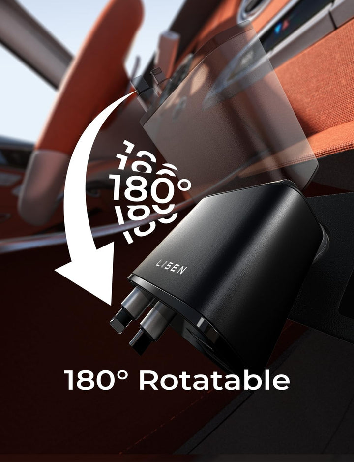 Luvikno | Sammenleggbart Bil-lader 69W USB C