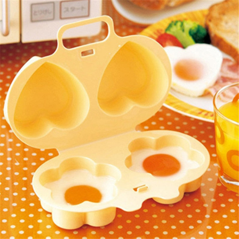 Hjerte- og Blomsterformet Egg Dampkjele Matlagingsform Egg Pocher Gadget | Luvikno
