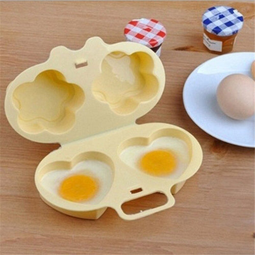 Hjerte- og Blomsterformet Egg Dampkjele Matlagingsform Egg Pocher Gadget | Luvikno