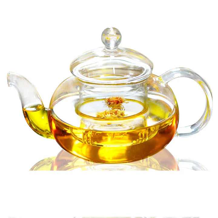 Varmebestandig glass tekanne glass tekanne med infuser tekanne sett | Luvikno