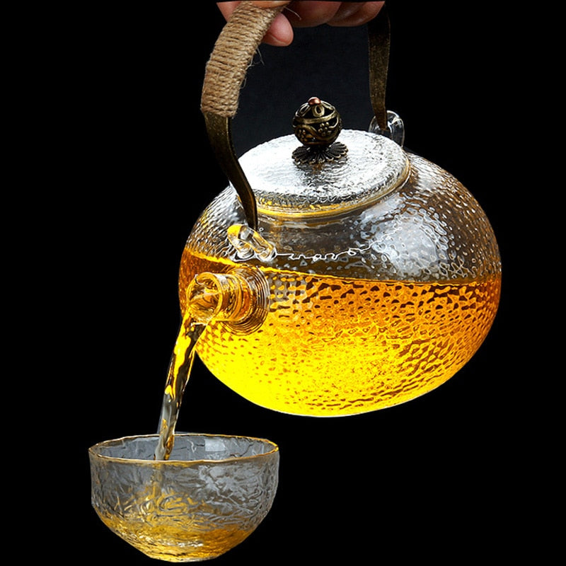 Varmebestandig glass tekanne tefilter tesett kettle kaffete pot | Luvikno