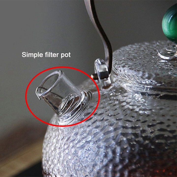 Varmebestandig glass tekanne tefilter tesett kettle kaffete pot | Luvikno