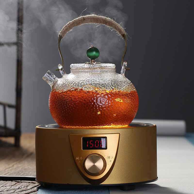 Varmebestandig glass tekanne tefilter tesett kettle kaffete pot | Luvikno