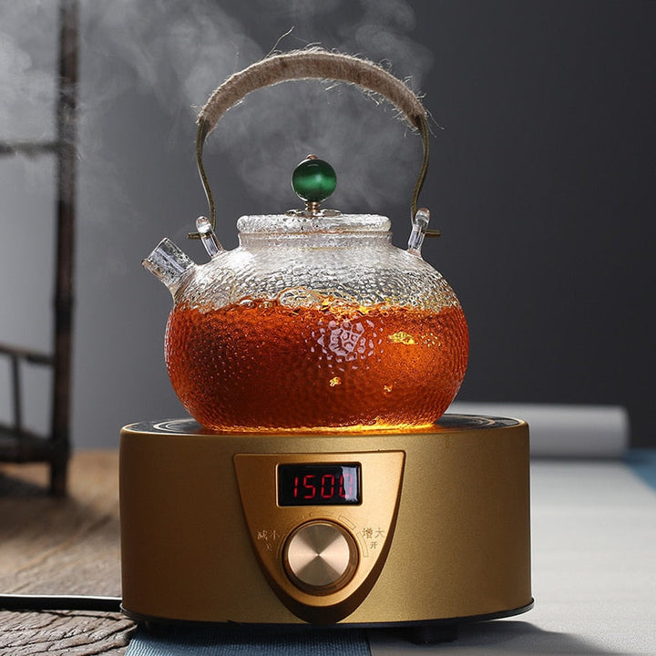 Varmebestandig glass tekanne tefilter tesett kettle kaffete pot | Luvikno