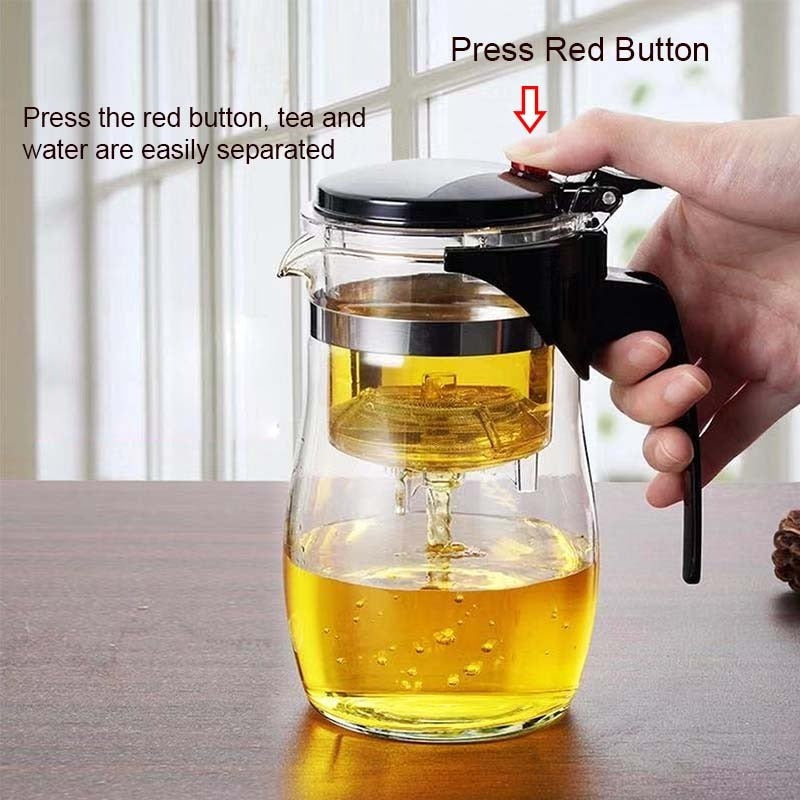 Varmebestandig glass tekanne med teinfuserfilter kjele teapot | Luvikno