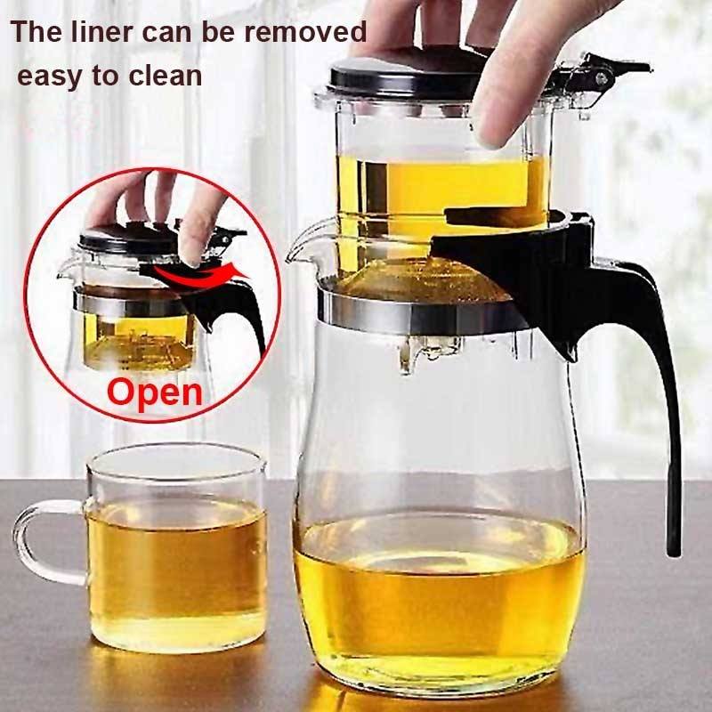 Varmebestandig glass tekanne med teinfuserfilter kjele teapot | Luvikno