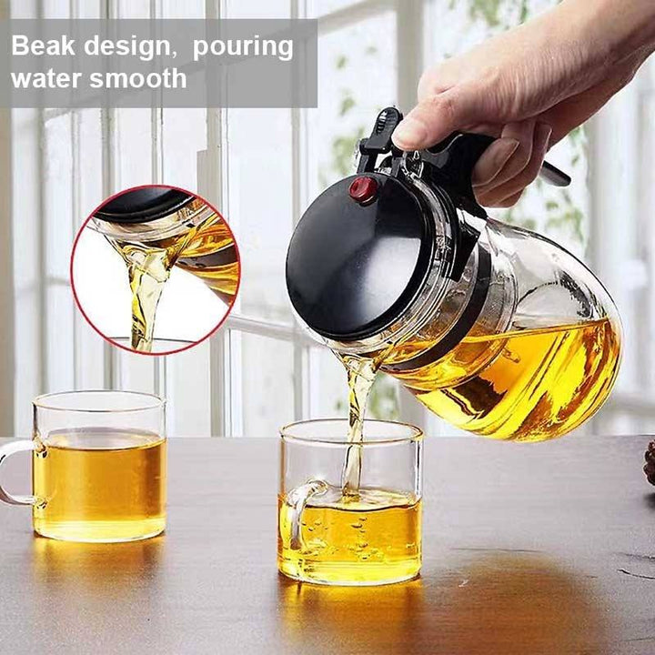 Varmebestandig glass tekanne med teinfuserfilter kjele teapot | Luvikno