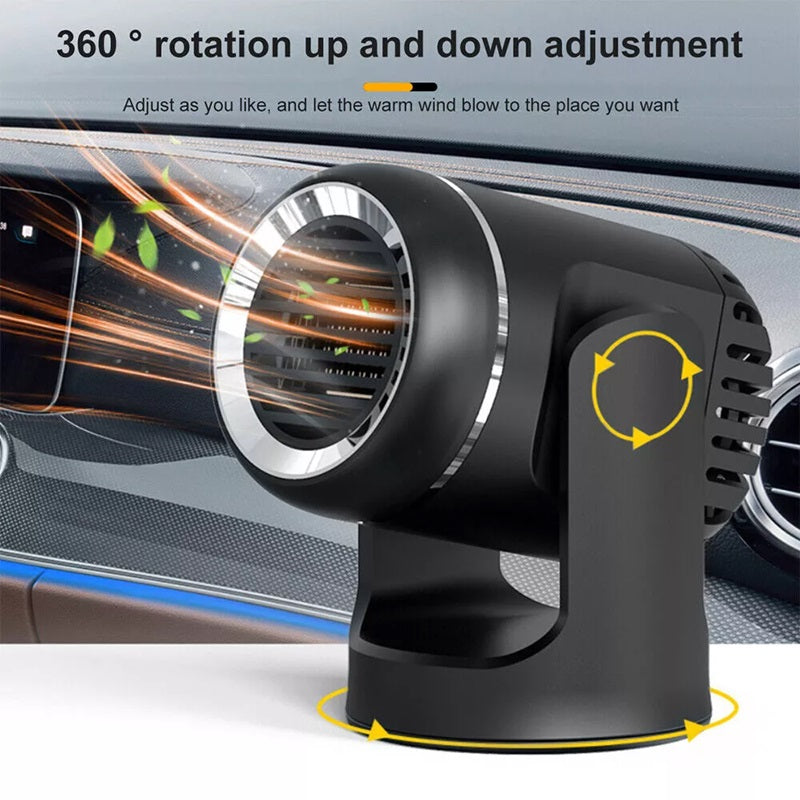 Luvikno | 12V Bærbar Bilvarmer med 360° Rotasjon & Overopphetingsbeskyttelse