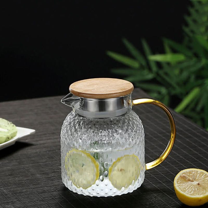 Luvikno | Varmebestandig Glasskanne med Bambuslokk