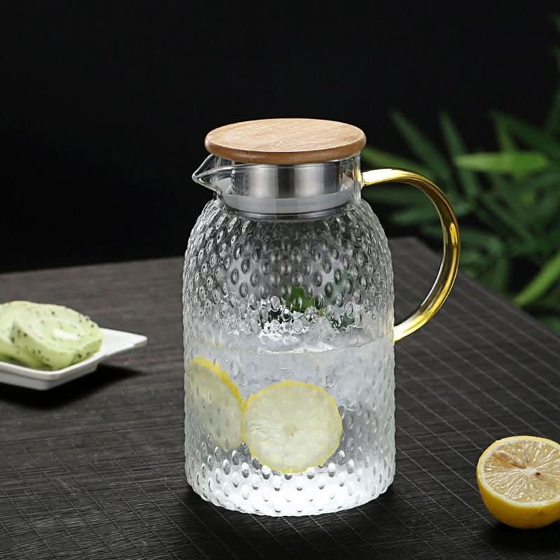 Luvikno | Varmebestandig Glasskanne med Bambuslokk