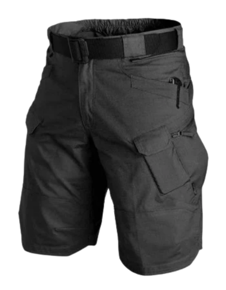 Luvik | Miesten Mukavat Cargo Shorts Musta