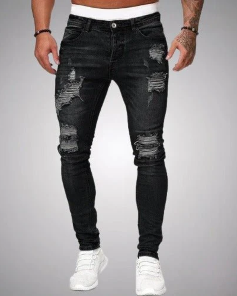 Luvik | Miesten Skinny Farkut Revityt