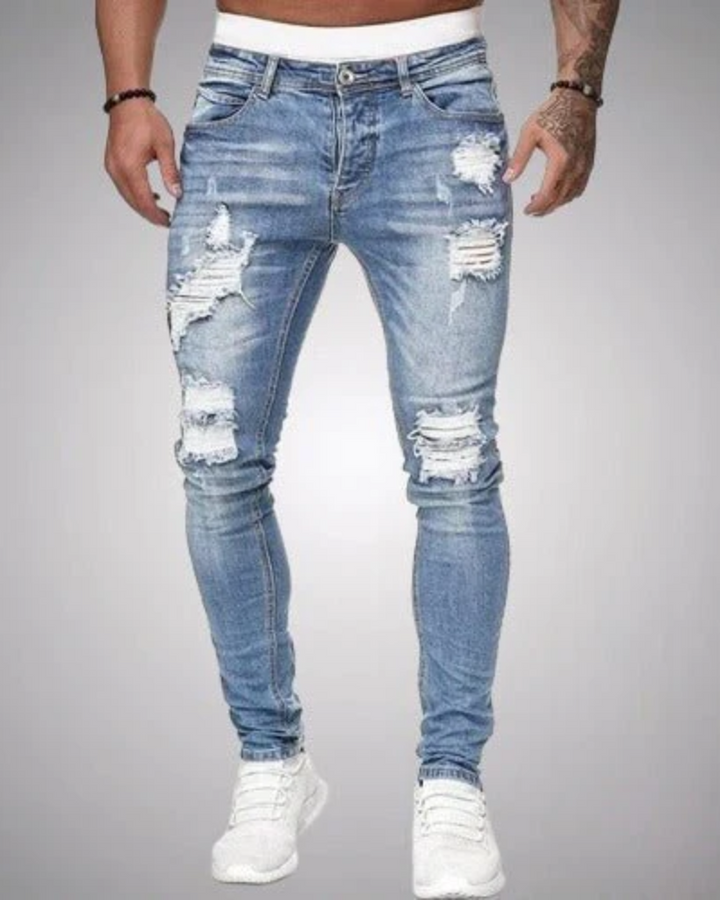 Luvik | Miesten Skinny Farkut Revityt
