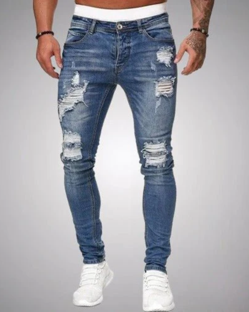 Luvik | Miesten Skinny Farkut Revityt