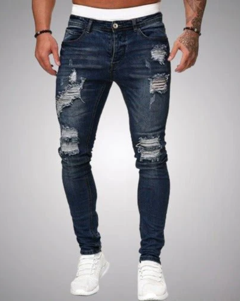 Luvik | Miesten Skinny Farkut Revityt