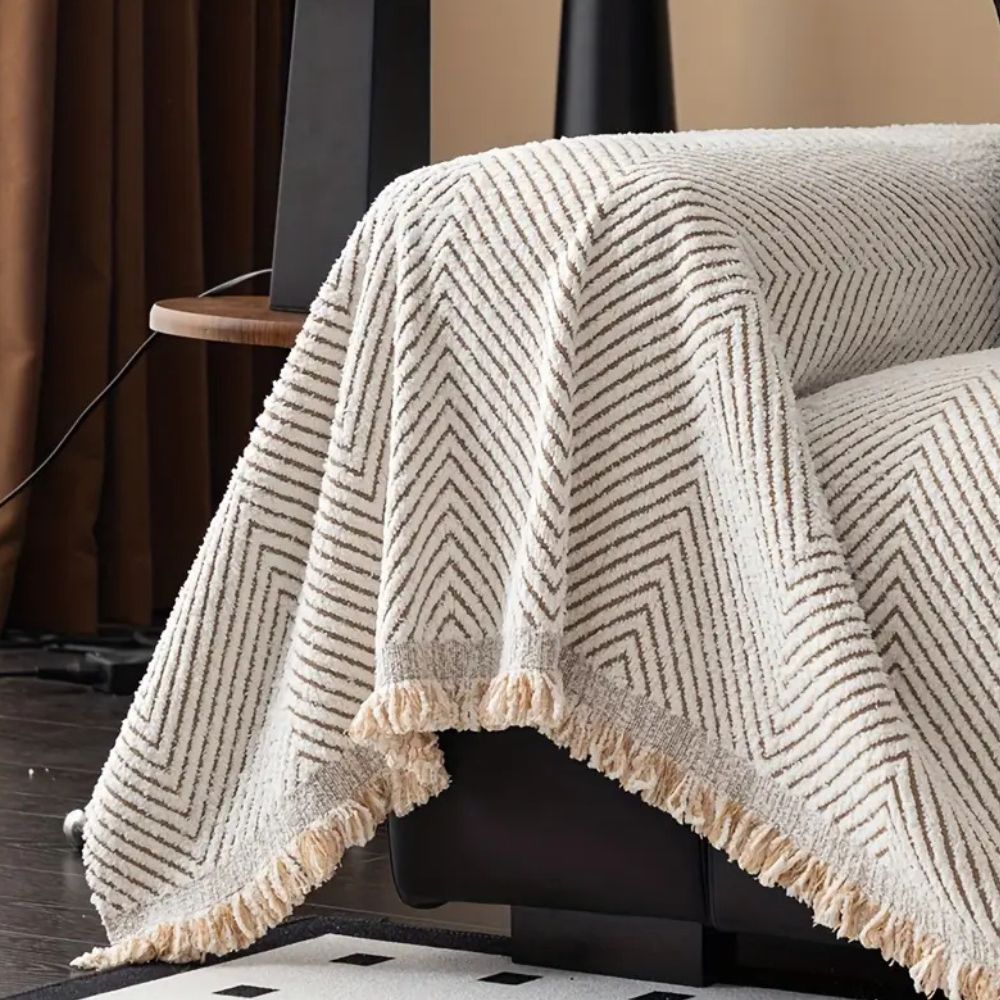 Sofa Trekk Herringbone Mønster Beskyttende Design Luvikno