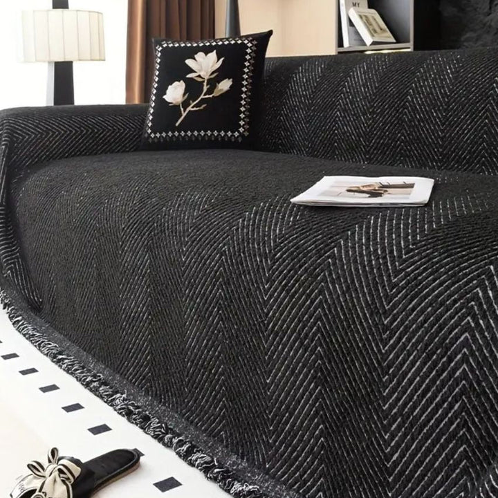 Sofa Trekk Herringbone Mønster Beskyttende Design Luvikno