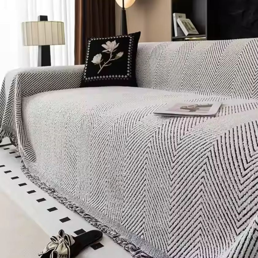 Sofa Trekk Herringbone Mønster Beskyttende Design Luvikno