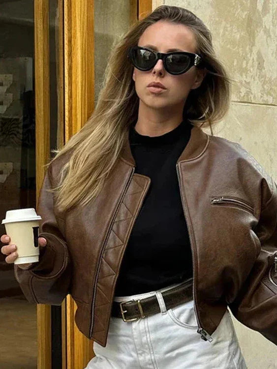 Luvik | Nahkabomberjakki