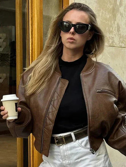 Luvik | Nahkabomberjakki