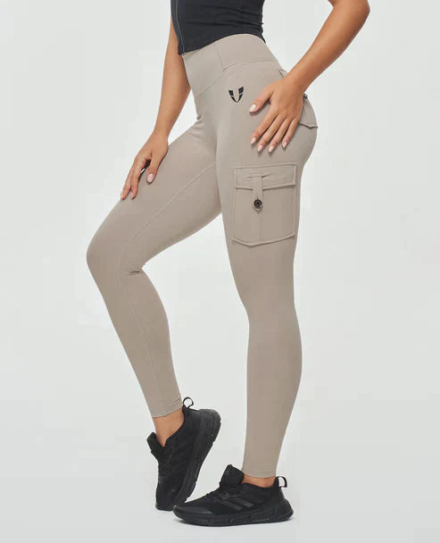 Luvik | Korkeavyötäröiset cargo-legginssit