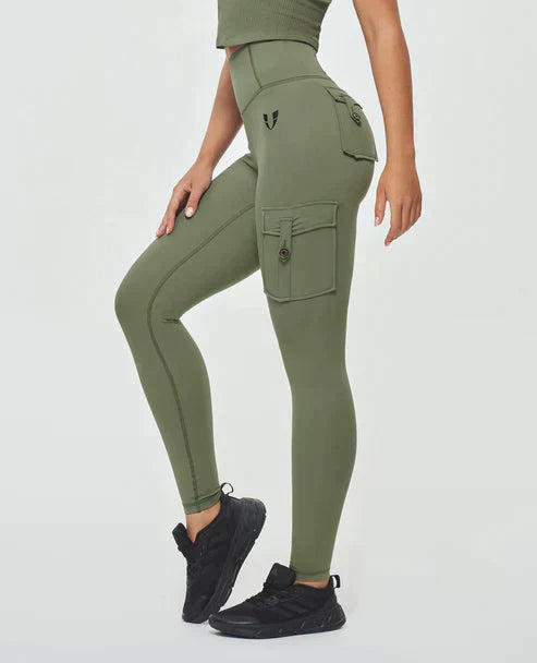 Luvik | Korkeavyötäröiset cargo-legginssit