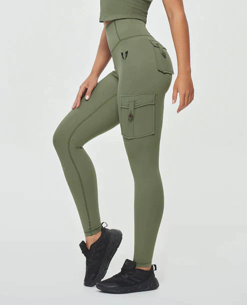 Luvik | Korkeavyötäröiset cargo-leggingit
